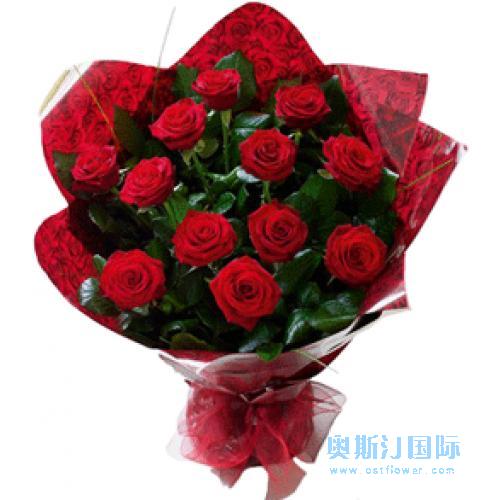 奥斯汀国际送花红玫瑰西班牙送花西班牙鲜花店西班牙订花玫瑰
