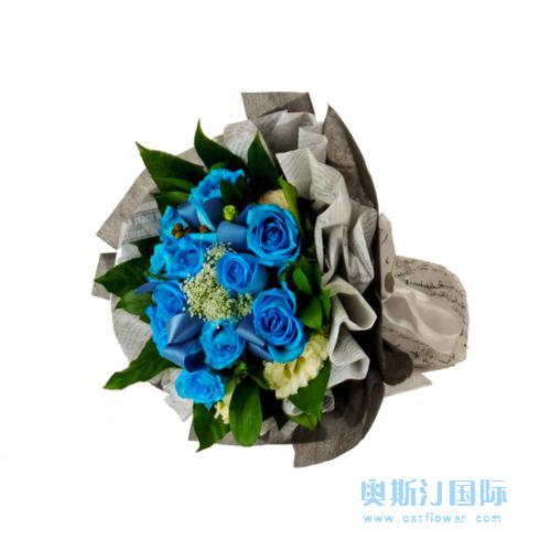 奥斯汀国际鲜花速递蓝玫瑰新加坡订花送花