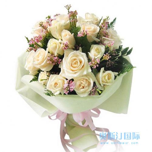 奥斯汀国际鲜花速递白玫瑰新加坡订花送花
