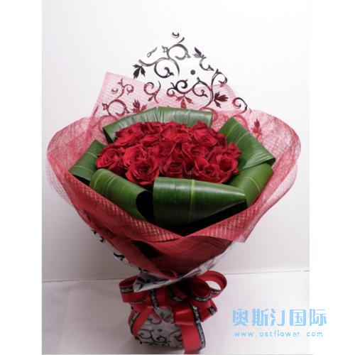 奥斯汀国际鲜花18玫瑰日本北海道订花日本鲜花店日本花店
