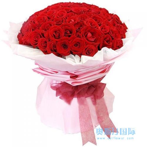 奥斯汀国际送花99红玫瑰马来西亚订花吉隆坡送花玫瑰
