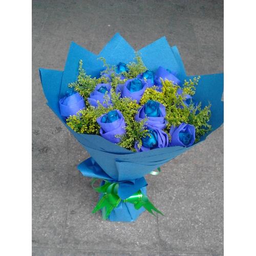 奥斯汀国际鲜花速递加拿大卡尔加里送花温尼伯订花蓝玫瑰