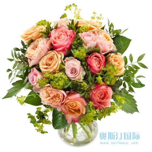 奥斯汀国际鲜花速递16玫瑰瑞士送花欧洲国际鲜花速递玫瑰