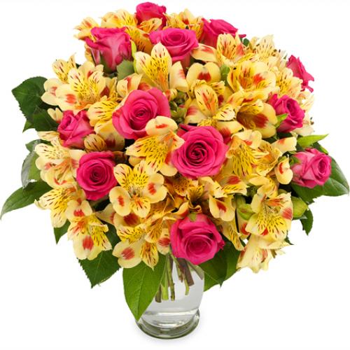 奥斯汀国际送花12粉玫瑰欧洲送花法国送花...