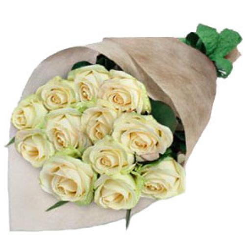 奥斯汀国际送花美国鲜花速递12枝白玫瑰花束华盛顿西图雅鲜花店芝加哥送花纽约鲜花速递