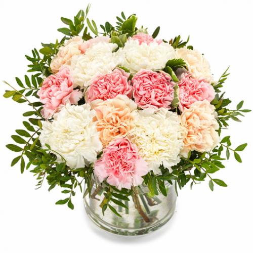 奥斯汀国际鲜花16枝康乃馨欧洲鲜花速递丹麦送花国际鲜花比利时