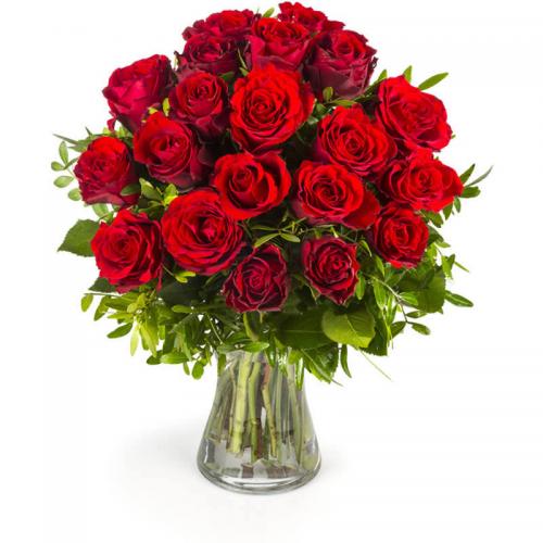 奥斯汀国际送花20枝红玫瑰瓶花德国鲜花速递汉堡杜塞尔多夫全球鲜花速递德国鲜花店