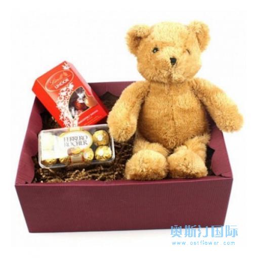 英国可单独配送巧克力小熊玩具礼盒伦敦利物浦利兹同城速递伯明翰曼彻斯特英国全境