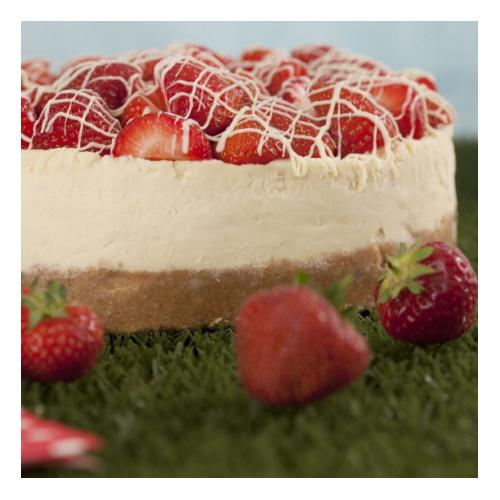 英国可单独配送8英寸草莓奶油芝士蛋糕伦敦牛津同城速递伯明翰汉密尔顿利兹英国全境