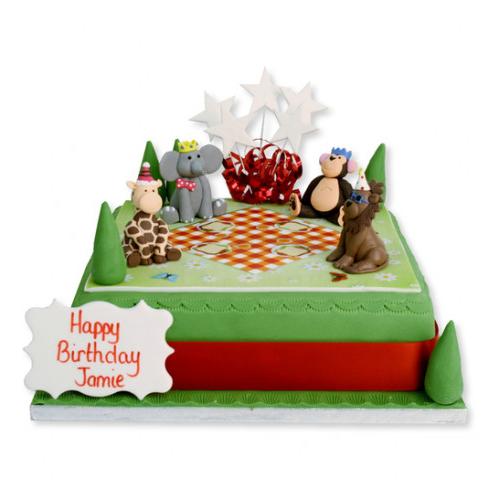 英国可单独配送8英寸动物造型生日蛋糕伦敦利兹利物浦同城速递伯明翰英国全境