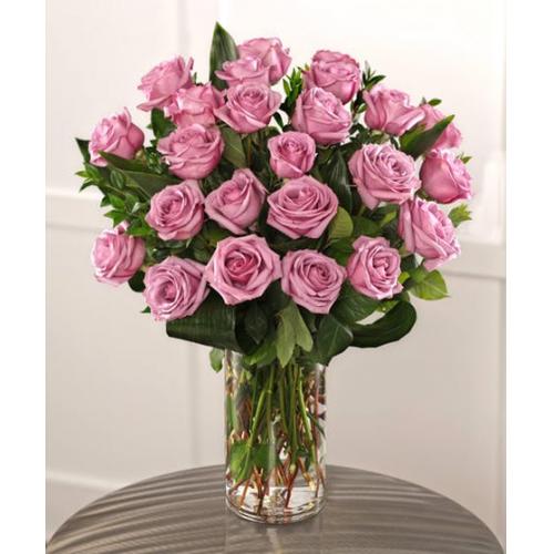 奥斯汀国际送花24枝紫色玫瑰瓶花美国纽约鲜花店配送华盛顿里士满克利夫兰美国全境